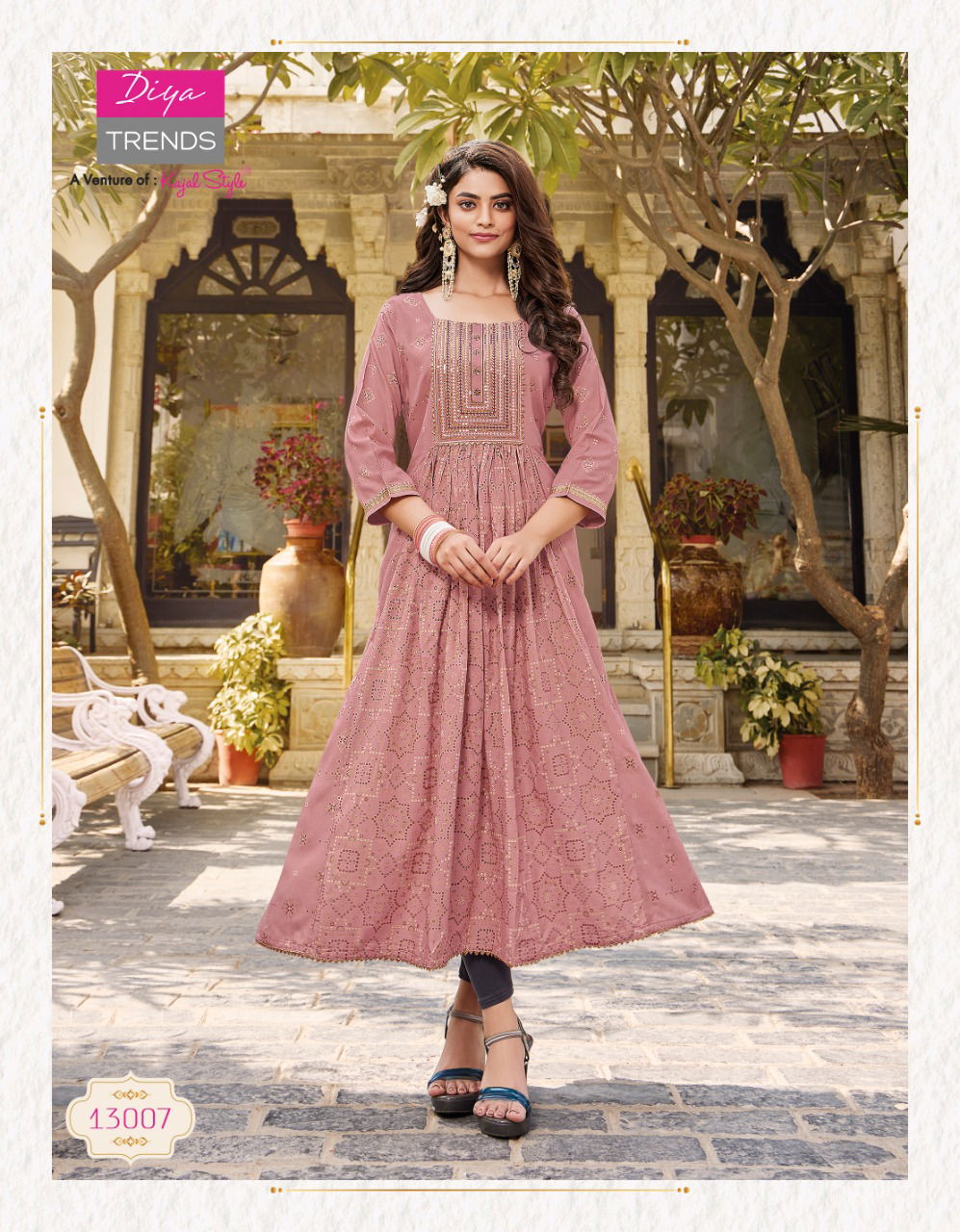 Diya Trends Ethnicity Vol 13 Fancy Festive Wear Wholesale Designer Kurtis Catalog